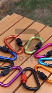 ROZEL Carabiner Quickdraw Berkualitas Tinggi Tebal Cepat Tarik Kacang Gesper Gantung Paduan Alumunium Gesper Ransel