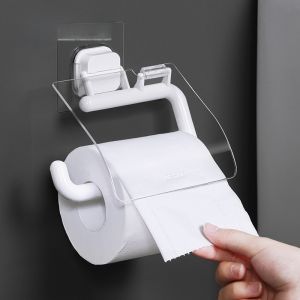 DeHUB Wall-Mounted Toilet Paper Holder Waterproof Bathroom Storage Shelf Paper Towel Box Japanese Style Small  Trend