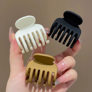 เลือกของ เสื้อผ้าผมที่หนีบผมทรงเรขา คณิตกิ๊บ นอนหนีบผม ขนาดเล็ก สีทึบ แฟชั่น ผู้หญิงสาว ติดผมแบบน่ารัก หางม้าสูง โพก ศีรษะ