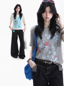 zuocisankon | Colorful Dopamine Print Breathable Knit T-Shirt