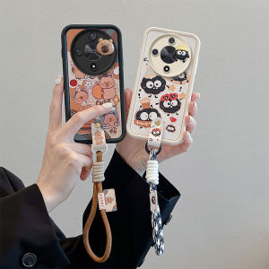 Vỏ điện thoại Honor X9b 5G Honor X5 Plus Với Dễ Thương Màu Hài Hước 3D Búp Bê vỏ phim hoạt hình Với Dây Buộc Ống Kính Bảo Vệ Chống Sốc Vỏ lưng bằng mềm silicon