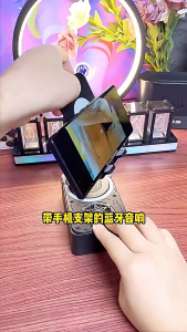 3-in-1 Desktop Stand Built-in Power Supply | Portable Design | Bluetooth 5.3 Speaker with Charging Feature Phone Holder