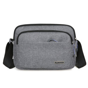 Casual Mens Crossbody Bag Waterproof Nylon Business Bag Large Capacity Multi-layer Single Shoulder Bag for Leisure And Money Collection