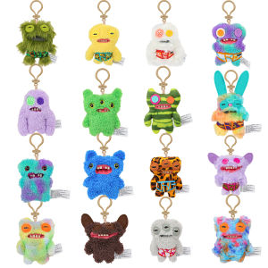 Original Fuggler Keychain Plush Toy Funny Ugly Tooth Monsters Stuffed Peluche Cute Wide Eyed Weirdo Screech KeyRing Dolls Gifts