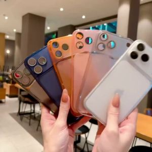 Slim Matte Phone Case for iPhone 17 Air 16 Plus 15 14 13 12 Pro Max Large Camera Window Lens Protection Soft Shockproof Cover