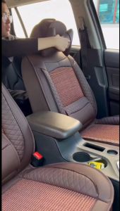 Mitsubishi Car Seat Covers SetFull Coverage Leather Ice silk Seat Protector With fixed lumbar support For Mirage Xpander Montero Strada Lancer Pajero Eclipse Evo Asx Triton (5-seater luxury Set)