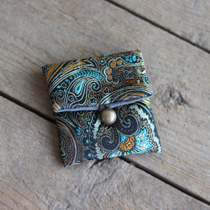 Upscale Retro Button Bag Collectables-Autograph Bracelet Flannel Storage Bag Earphone Bag Mini Chinese Style Small Brocade Bag