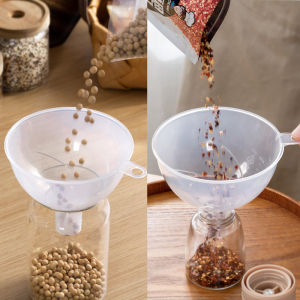 Large Diameter Food Grade Funnel Oil Leak Oil Bottle Liquid Bean Cereal Subpackage Funnel Oil Dripper Plastic Dining Utensils