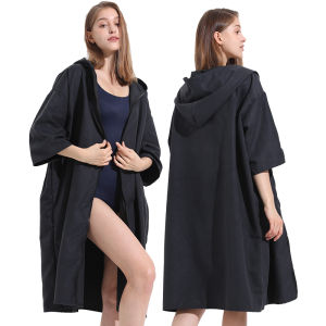 Quick-drying Zippered Hooded Changing Robe