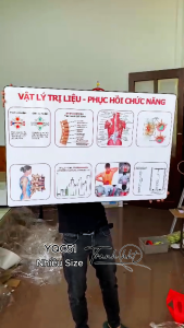 Tranh phòng khám y khoa tranh cơ xương khớp Tranh Y khoa vật lí trị liệu phục hồi chức năng tráng gương treo tường YQC51