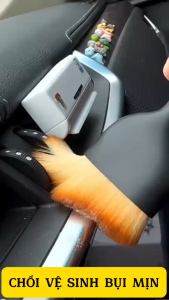 Chổi Mini Vệ Sinh Nội Thất Ô Tô Lông Mềm Chổi Đầu Cong Làm Sạch Khe Điều Hòa Màn Hình Đa Năng