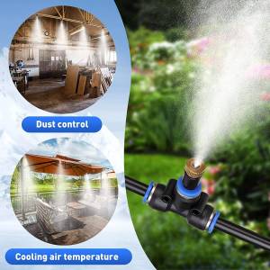 【Ready Stock】Misters Cooling System for Outside Patio Outdoor 65FT Water Misting Cooling System Backyard Mist Hose Kit for Garden
