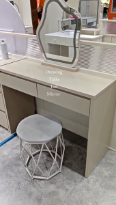 ASJ_Elegant Design Dressing Table - D4 - FREE Smart LED Cloud Shape Mirror - Bedroom Storage Dressing Table