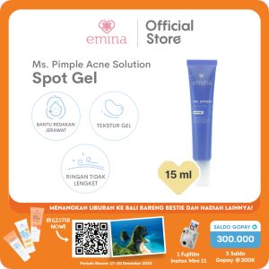 NEW! Emina Ms. Pimple Acne Solution spot Gel 15ml - Obat Totol Jerawat tanpa meninggalkan bekas noda