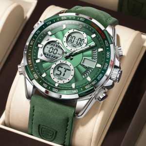 POEDAGAR Luxury Men Watch Luminous Week Date Digital LED Quartz Man Clock Alarm Dual Time Display Electronic Mens Watches Reloj