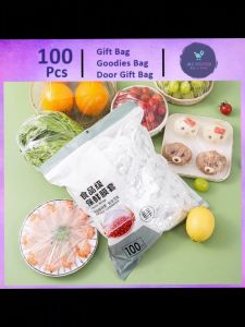 100Pcs Premium Food Grade Disposable Plastic Wrap Grede PE Fresh Keeping Film Refrigerator Cover Universal Dustproof Wrap Kitchen Fresh Keeping Bag