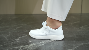 Sunnystep - Boost Ease Trainer - White. Smooth Full Black - Most Comfortable Walking Shoes