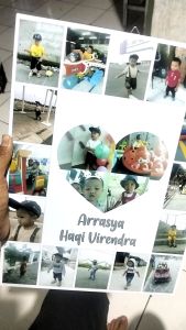 CETAK FOTO KOLASE 12R UKURAN 30X40CM PLUS BINGKAI PAPAN MDF 6MM