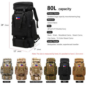 Ready Stock 80L Men Tactical Backpack: Waterproof Camping & Hiking Solutions