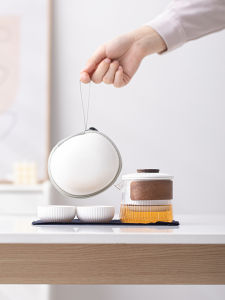 Portable Outdoor Travel Ceramic Tea Set One Pot Two Cups Quick Guest Cup Convenient Storage Bag Souvenir Set Easy to Carry