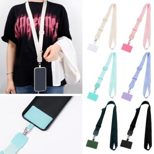 Nylon Phone Lanyard with Pad / Detachable Phone Chain / Anti-lost Adjustable Charm Phone Neck Straps for Crossbody or Hanging Smart Phone