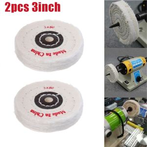 2pcs 3 inch Cloth Buffing Polishing Wheels Buffer Polish Jewelry Grinder Pad