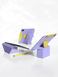 Zoyu | Magnetic Dual-Sided iPad Protective Case with Color Blocking and Anti-Drop Floating Stand