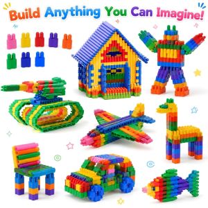 320pcs lồng vào nhau Sách hướng dẫn học guitar Căn Bản sáng tạo tự làm giáo dục Xây dựng đồ chơi trẻ em món quà sinh nhật
