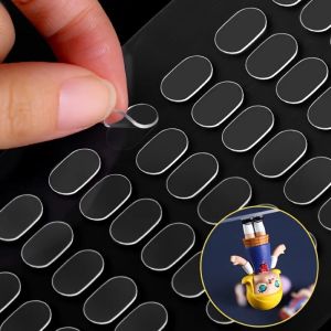 200pcs Transparent Double-Sided Tape Pads - Non-Marking Anti-Skid Adhesive for DIY Projects & Model Car Decor Double