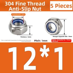 Yi Se Dian Zi | 304 Stainless Steel Nylon Locking Anti-Loosening Nut