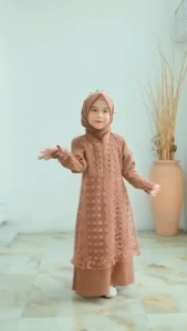 Alvira Kids Ceruty brukat Dress lebaran anak terbaru Dress brukat anak Dres Anak Perempuan Mix Renda