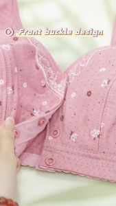 FallSweet เสื้อชั้นใน Plus Size 38-50 BC Women Front Close Cotton Underwear Soft No Padding Vest Brassiere