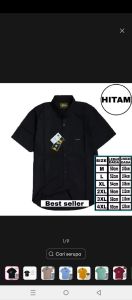 baju kemeja pria polos lengan pendek fashionable