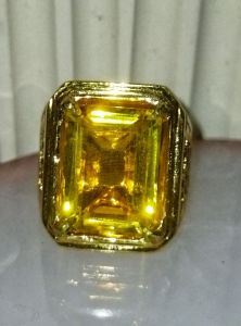 Cincin Batu Permata Yellow Citrine (High Quality)