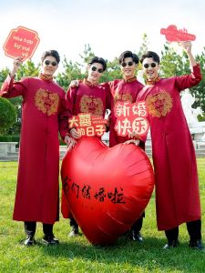 XIAOMUZHA | Chinese Wedding Groomsman Suit Reception and Brother Team Clothing