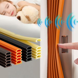 New door Gap Seal Strip Silicone Self-adhesive Draft Stopper Tape Soundproof Weather Stripping Insulation Noise Sealing Strip