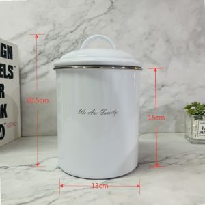 Pure Color Iron Art Storage Canister Coffee Tea Biscuit Snack Flour Moisture Proof Sealed Container Seamless with Sealing Ring