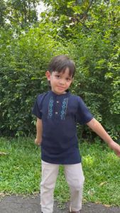 Smilee Lutfi Navy - Koko Anak Laki-laki [Umur 1-5 Tahun] Baju Kaos Muslim