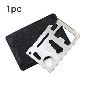 Multifunctional Stainless Steel EDC Tool Card Portable Outdoor Camping Survival Tool Card with Screwdriver Wrench Bottle Opener