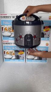 Nồi cơm điện Sharp 1.8 lít KS-NR191STV- Chính Hãng 100% trưng bày mới 98-99%-SX ThailanCông suất:700 W Lòng nồi tráng men chống dínhtừ 4-6 người