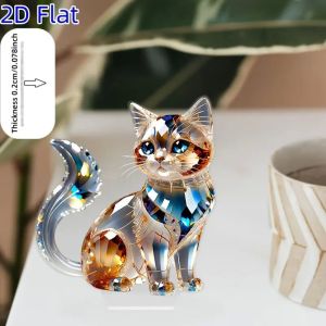 Cute Cat Ornament Artistic Home Decora Acrylic material is the perfect gift for family and friends Best choice for bedroomdecora