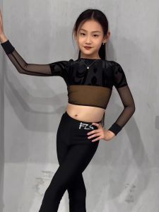 FZS New Arrival 2024 Latin Dance Girl Exercise Clothing Horn Horseshoe Pants Spring Autumn and Winter Youyou Same Style Dancing Dress