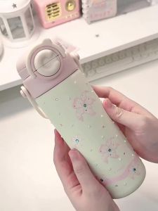 Pretty Insulated Straw Bottle Pink