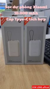 Pin dự phòng Xiaomi 10000mAh 225W tích hợp Cáp Type C - Hàng chính hãng