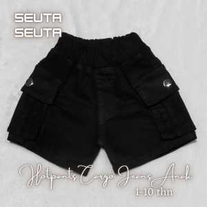 CELANA PENDEK HOTPANTS JEANS CARGO ANAK PEREMPUAN 1-10 THN