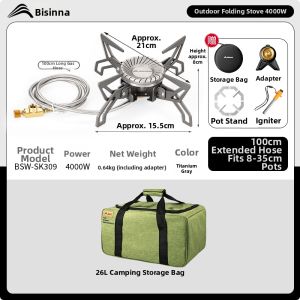 BSWOLF | Portable Foldable Separated Camping Gas Stove