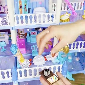 DIY Doll House Model Toy pretend Play Princess Dream Castle Gift Toys for Kids Girl Mainan Perempuan