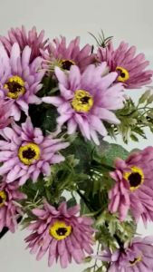 Bunga Aster Holland Cabang 7 Daisy Flower Artificial Bunga Buket Flower for Hand Bucket Imitasi kain untuk Hiasan dekorasi Rumah Kamar Cafe dan Wedding atau Dekorasi Pelaminan Import artificial palsu kain premium termurah