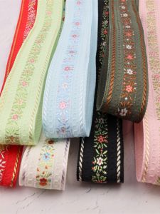 Decorative Embroidered Summer Flower Lace Butterfly Knot Edging Ribbon  Country Style Hair Accessory DIY Sewing Material