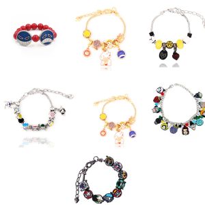 Bandai | Popular Anime Skull Bracelet Featuring Luffy Ace And Nika Diy Pendant Bracelet Vintage Style Cosplay Accessory Gift
